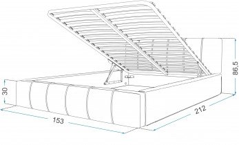 Kreveti FDM - Krevet sa spremnikom Florida - 140x200 cm