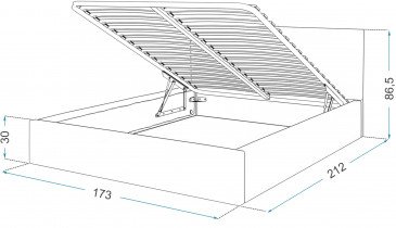 Kreveti FDM - Krevet sa spremnikom Rino 160x200 cm