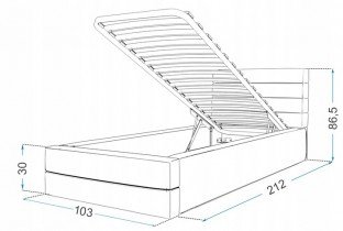 Kreveti FDM - Krevet sa spremnikom Virginia 90x200 cm
