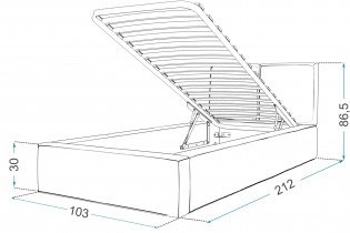 Kreveti FDM - Krevet sa spremnikom Fresia 90x200 cm