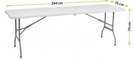 Mirpol - Stol na razvlačenje Vivid 244x75 cm