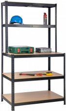 Regal s nastavkom G 100x30/60x180 - crna