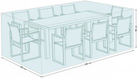 Zaštitna navlaka za kvadratni stol + stolice 130x130x90 cm