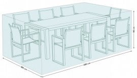 Zaštitna navlaka za vrtnu garnituru 280x180x90 cm