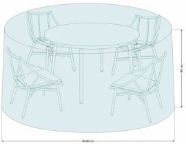 Zaštitna navlaka za vrtnu garnituru s okruglim stolom 130x90 cm