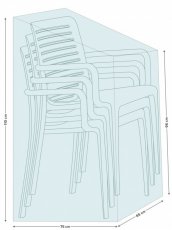 Zaštitna navlaka za vrtne stolice - 65x75x95/110cm
