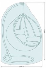 Zaštitna navlaka za vrtnu viseću fotelju s dva sjedišta 230x200 cm