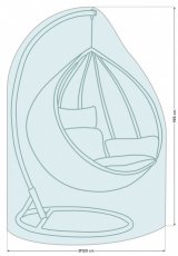 Zaštitna navlaka za vrtnu viseću fotelju 120x195 cm