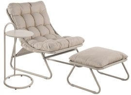 Vrtna fotelja s osloncem za noge i stolom Cloud