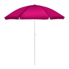 Suncobran za plažu 200 cm s nagibom, ružičasti