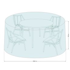 Navlaka za blagovaonski set s okruglim stolom 160x90