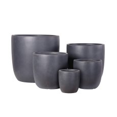 Set vanjskih lončića Ombra 2/6 (tamno sivi)