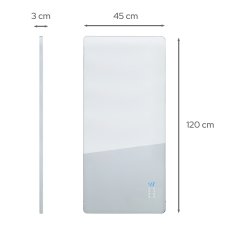 Stakleni konvektorski grijač GH-08 bijeli