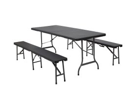 Catering stol 180x70 VIVID 2 crni