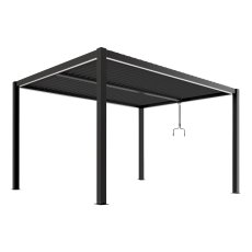 Pergola Luxe 4x4x2,5 m antracit s LED rasvjetom