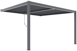 Pergola Luxe s LED rasvjetom 3x3x2,5 m - antracit