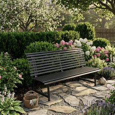 Metalna klupa 160x73x85 cm - antracit