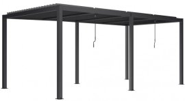 Vrtna pergola Luxe s LED rasvjetom 7,8x3x2,5 m - antracit