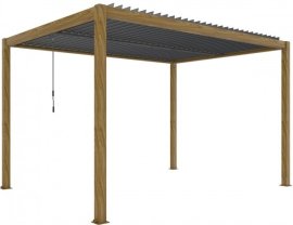 Pergola Luxe s LED rasvjetom 3x4x2,5 m - drvo