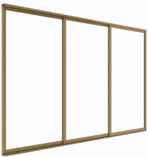 Klizna vrata S8 Luxe 370x238 cm za pergolu 4 m - drvo