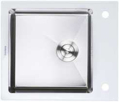 Platinum - Sudoper Handmade White Glass 60x51