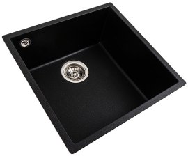 Sudoper Ruba 44 crni sa sifonom