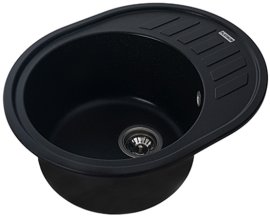 Sudoper Soul 62 crni sa sifonom