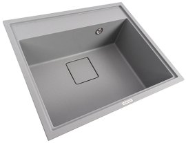 Sudoper Sherlit 60 sivi sa sifonom