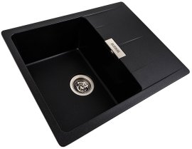 Sudoper Zirkon 62 crni sa sifonom