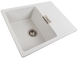 Sudoper Zirkon 62 bijeli sa sifonom