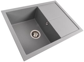 Sudoper Cripta 65 sivi sa sifonom