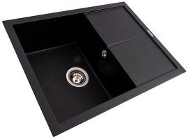 Sudoper Cripta 65 crni sa sifonom