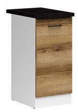 Donji element Junona Line lijevi - bijela/svijetli hrast - 40 cm