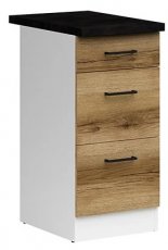 Donji element s ladicama Junona Line - bijela/svijetli hrast - 40 cm