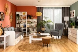 Kolekcija Tetrix za dnevni boravak i spavaću sobu - visoki bijeli sjaj