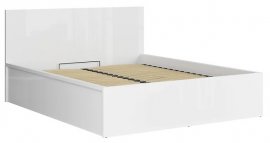 Krevet Tetrix B - 160x200 cm - visoki bijeli sjaj