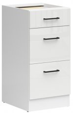 Donji element s ladicama Junona Line - bijela/kreda sjaj - 40 сm