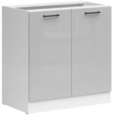 Donji element Junona Line - bijela/sivai visoki sjaj - 80 cm