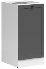 Donji element Junona Line desni 40 cm - bijela/graphite 