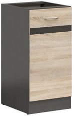 Donji element Junona Line lijevi - wenge/sonoma hrast - 40 cm