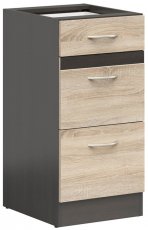 Donji element s ladicama Junona Line - wenge/sonoma hrast - 40 cm