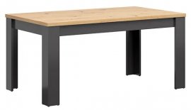Blagovaonski stol na razvlačenje Hesen - Graphite/artisan hrast