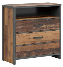 Komoda s tri ladice Weston - Vintage bor/Matera