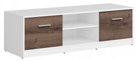 TV element Nepo Plus - Bijela/samostanski hrast