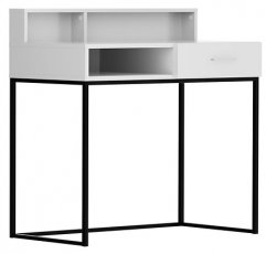 Radni stol s policama Modeo - Bijela