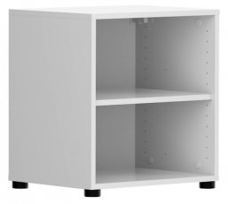 Noćni ormarić s policama Modeo - Bijela