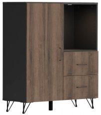 Komoda Modeo kvadratna - Graphite/samostanski hrast