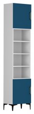 Visoki poličar Modeo - Bijela/tamnoplava