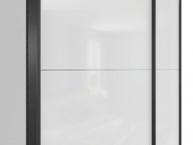 Black Red White - Ormar s kliznim vratima Tetrix 153 cm - Bijeli sjaj