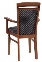 Black Red White - Blagovaonska stolica s naslonom za ruke Bawaria - Orah/navy 